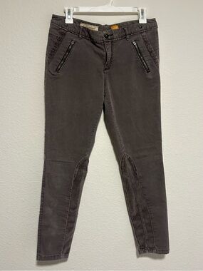 Pilcro and the Letterpress faded charcoal gray moto pants - Size 8